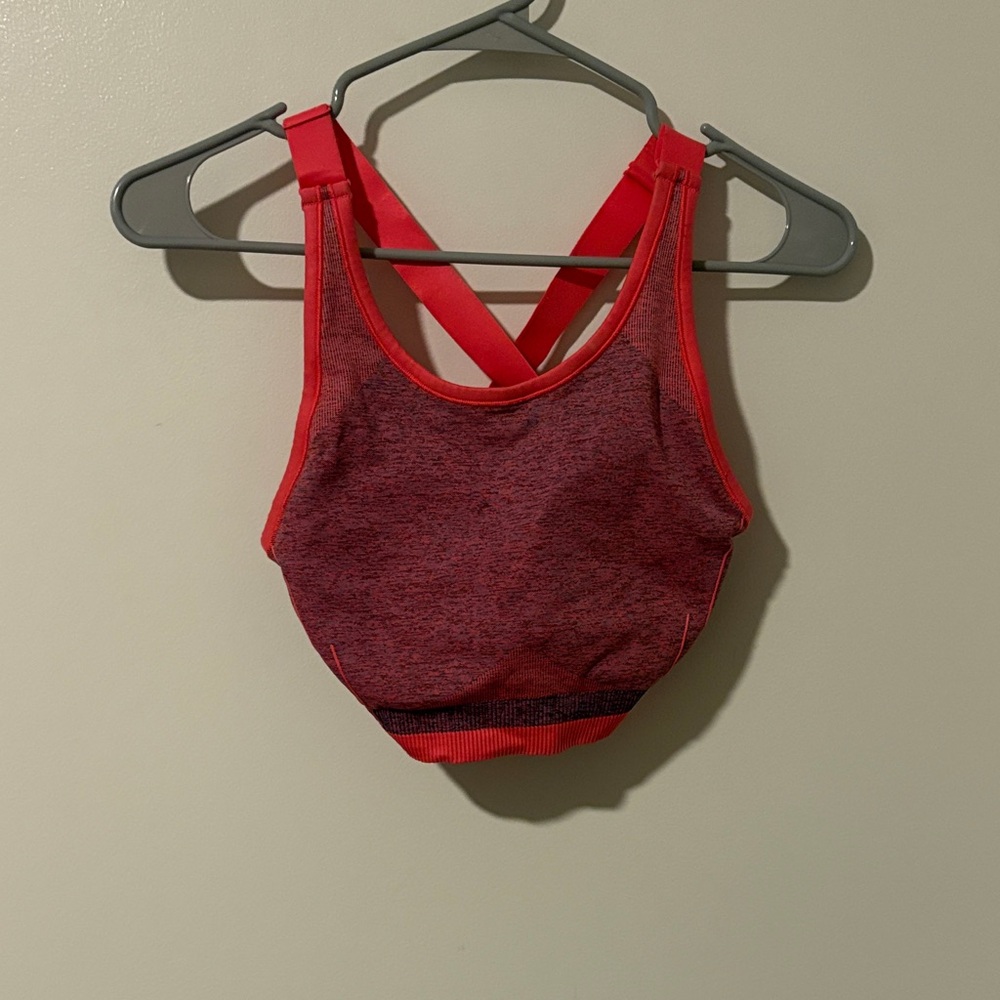 SPANX pink and purple Sports Bra